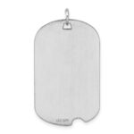 Sterling Silver Rhodium-plated Engraveable Dog Tag Disc Charm - Image 6