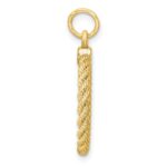 Sterling Silver GP Engraveable Round with Rope Polished Disc - Image 2