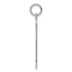 Sterling Silver Rhod-plate Eng. Rect. Polish Front/Satin Back Disc Charm - Image 2