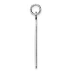 Sterling Silver Rhod-plate Eng. Rect. Polish Front/Satin Back Disc Charm - Image 2