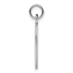 Sterling Silver Rhod-plate Eng. Oval Polish Front/Satin Back Disc Charm - Image 2