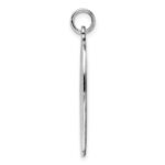 Sterling Silver Rhod-plate Eng. Oval Polish Front/Satin Back Disc Charm - Image 2