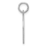 SS Rh-plt Engraveable Round Polished Front/Satin Back Disc Charm - Image 2