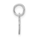 SS Rh-plt Engraveable Round Polished Front/Satin Back Disc Charm - Image 2