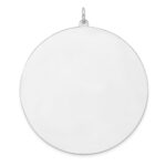Sterling Silver Rhod-plated Eng. Rnd Polish Front/Satin Back Disc Charm