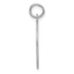 Sterling Silver Rhod-plated Eng. Rnd Polish Front/Satin Back Disc Charm - Image 2