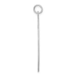 Sterling Silver Rhod-plated Eng. Rnd Polish Front/Satin Back Disc Charm - Image 2