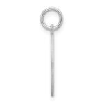 Sterling Silver Rhod-plated Eng. Rnd Polish Front/Satin Back Disc Charm - Image 2