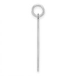 Sterling Silver Rhod-plated Eng. Rnd Polish Front/Satin Back Disc Charm - Image 2