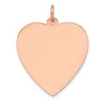 Sterling Silver RG Plated Eng. Heart Polish Front/Satin Back Disc Charm