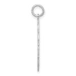 Sterling Silver Rh-plt Engraveable Polished Front/Satin Back Disc Charm - Image 2