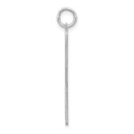 Sterling Silver Rhod-plate Eng. Rect. Polish Front/Satin Back Disc Charm - Image 2