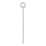Sterling Silver Rhod-plate Eng. Rect. Polish Front/Satin Back Disc Charm - Image 2