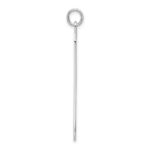 Sterling Silver Rhod-plate Eng. Rect. Polish Front/Satin Back Disc Charm - Image 2