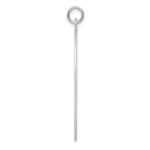 Sterling Silver Rhod-plate Eng. Oval Polish Front/Satin Back Disc Charm - Image 2