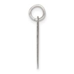 SS Rh-plt Engraveable Heart Polished Front/Satin Back Disc Charm - Image 2