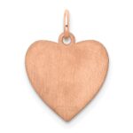 Sterling Silver RG Plated Eng. Heart Polish Front/Satin Back Disc Charm - Image 2