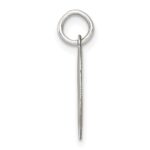 SS Rh-plt Engraveable Heart Polished Front/Satin Back Disc Charm - Image 2