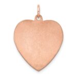 Sterling Silver RG Plated Engraveable Heart Polished Front/Satin Back Disc - Image 2