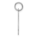 Sterling Silver/Rhodium-plated Polished Number 4 Charm - Image 2