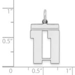 Sterling/Silver Rhodium-plated Polished Number 11 Charm - Image 3