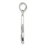 Sterling Silver Rhodium-plated CZ Star Pendant - Image 2
