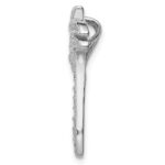 Sterling Silver Rhodium-plated CZ Palm Tree Chain Slide - Image 2
