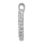 Sterling Silver Rhodium-plated CZ Heart Pendant - Image 2