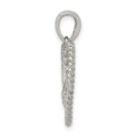 Sterling Silver Rhodium-plated CZ Love Heart Pendant - Image 2