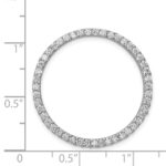Sterling Silver Rhodium-platedCZ Chain Slide Pendant - Image 3
