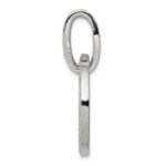 Sterling Silver Rhodium-plated CZ Circle Pendant - Image 2