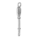 Sterling Silver Rhodium-plated Locket Key Pendant - Image 2