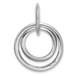 Sterling Silver Rhodium-plated Diamond accent Multi Circular Pendant - Image 4