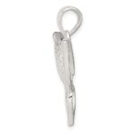 Sterling Silver Rhodium-plated Polished/Textured Butterfly Pendant - Image 2