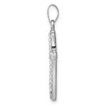 Sterling Silver Rhodium Plated Stellux Crystal Cross Pendant - Image 2