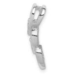 Sterling Silver Rhodium Plated CZ Multi Hearts Chain Slide - Image 2