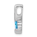 Sterling Silver Rhodium-plated Blue Topaz Pendant - Image 2