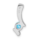 Sterling Silver Rhodium-plated Blue Topaz Pendant - Image 4