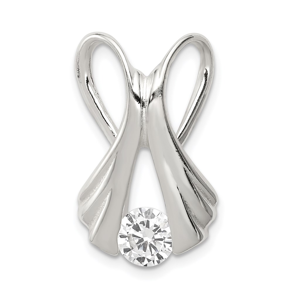 QP313.jpg Sterling Silver CZ Slide - Image 1