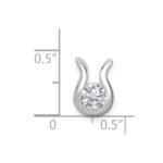 Sterling Silver CZ Chain Slide - Image 3