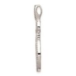 Sterling Silver Rhodium Diam. Oval Pendant - Image 2