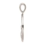 Sterling Silver Rhodium Plated Diamond Mother and Child Pendant - Image 2