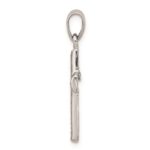 Sterling Silver Rhodium Plated Diamond Cross Pendant - Image 2