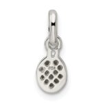 Sterling Silver Polished Pink & Black Enameled Ladybug Children's Pendant - Image 4