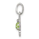 Sterling Silver Polished Multi-color Enameled Sea Turtle Children's Pendant - Image 2