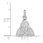 Sterling Silver Rhodium-plated Polished Celtic Symbol Pendant - Image 3