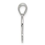 Sterling Silver Polished Hearts Pendant - Image 2