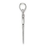 Sterling Silver Polished & D/C Heart Pendant - Image 2