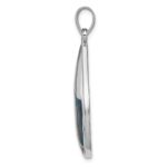 Sterling Silver Rhodium-plated Polished Abalone Pendant - Image 2