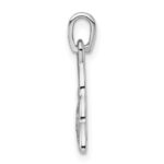 Sterling Silver Rhodium-plated Polished Trinity Knot Pendant - Image 2